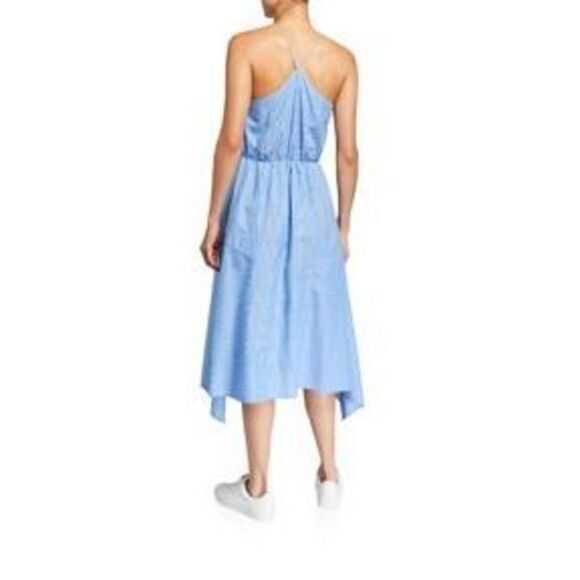 New. JOIE blue chambray wrap dress. Medium. Retails $298 - Picture 3 of 8